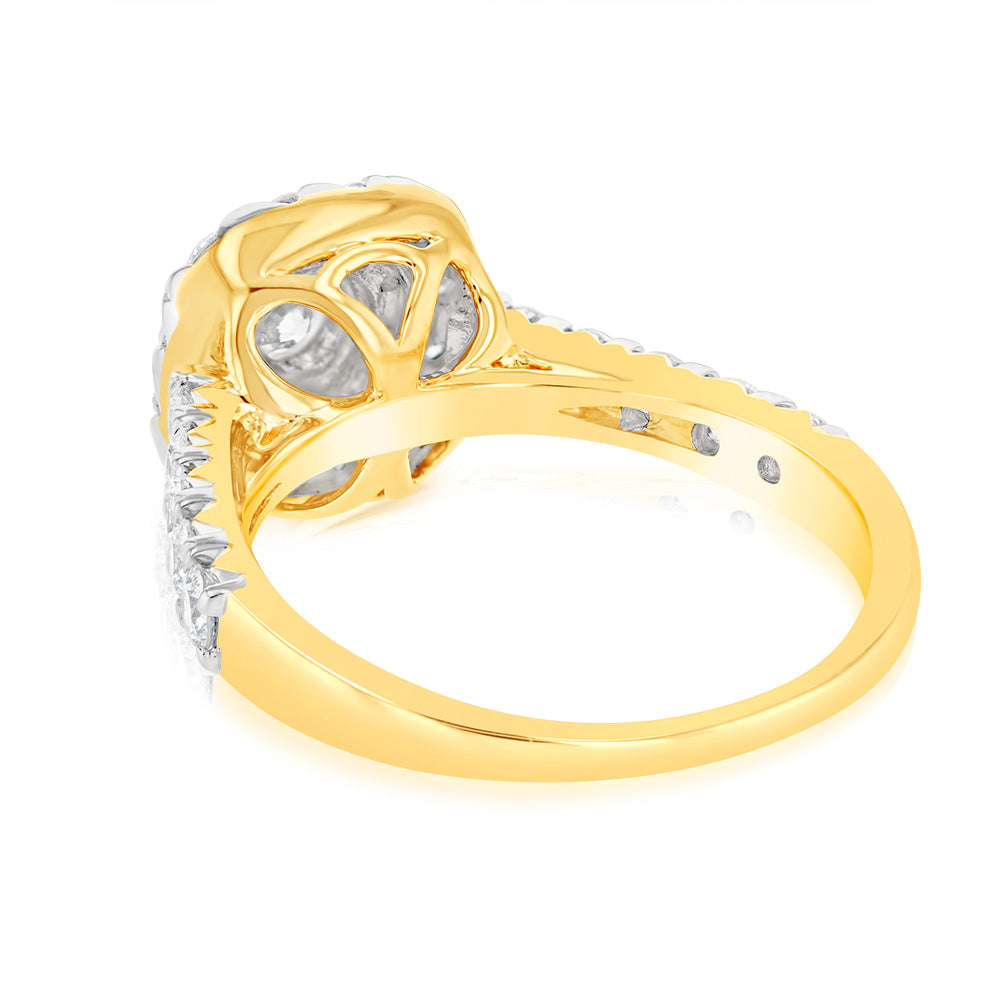 Luminesce Lab Grown 1 Carat Diamond Ring in 9ct Yellow Gold