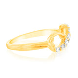 Luminesce Lab Grown 9ct Yellow Gold 7 Diamonds Infinity Ring