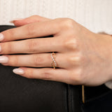 Luminesce Lab Grown 9ct Yellow Gold 7 Diamonds Infinity Ring
