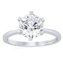 Load image into Gallery viewer, Luminesce Lab Grown 3 Carat Certified Engagement Ring in 18ct White Gold