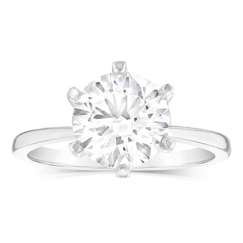 Luminesce Lab Grown 3 Carat Certified Ring in 18ct White Gold