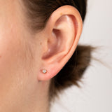 Luminesce Lab Grown 9ct Yellow Gold Diamond Bezel Set Earrings