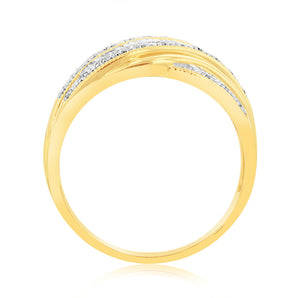 Luminesce Lab Grown Diamond 9ct Yellow Gold 1/10 Carat Diamond Ring