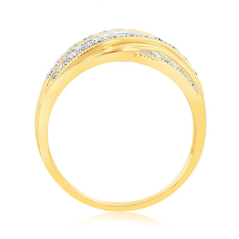 Luminesce Lab Grown Diamond 9ct Yellow Gold 1/10 Carat Diamond Ring