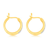 1/6 Carat Luminesce Lab Grown Diamond Hoop Earring in 9ct Yellow Gold