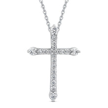 Load image into Gallery viewer, Luminesce Lab Grown Diamond Crucifix Pendant In 10ct White Gold