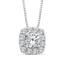 Load image into Gallery viewer, 10ct White Gold Luminesce Lab Grown Round Diamond Pendant