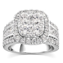 Load image into Gallery viewer, 14ct White Gold Luminesce Lab Grown 2.96 Carat Diamond Ring SIZE N½