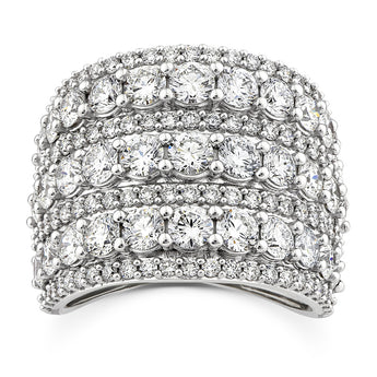 10ct White Gold Luminesce Lab Grown 3.95 Carat Diamond Ring SIZE N½