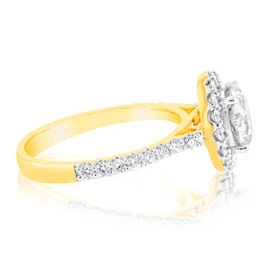 Luminesce Lab Grown 18ct Yellow Gold 2 Carat TW 1.5 Carat Certified Diamond Ring