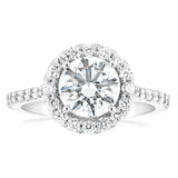 Luminesce Lab Grown 18ct White Gold 2 Carat TW 1.5 Carat Certified Diamond Ring