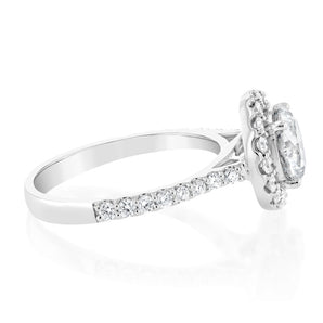 Luminesce Lab Grown 18ct White Gold 2 Carat TW 1.5 Carat Certified Diamond Ring