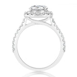 Luminesce Lab Grown 18ct White Gold 2 Carat TW 1.5 Carat Certified Diamond Ring