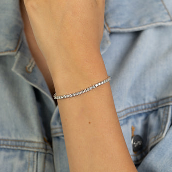 Luminesce Lab Grown 4 Carat Diamond Tennis Bracelet in Sterling Silver