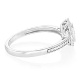 Luminesce Lab Grown Pear Shaper 0.17Ct Diamond Ring in Sterling Silver