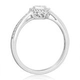 Luminesce Lab Grown Pear Shaper 0.17Ct Diamond Ring in Sterling Silver