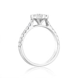 Luminesce Lab Grown 18ct White Gold 1 Carat Solitaire Fancy Diamond Ring