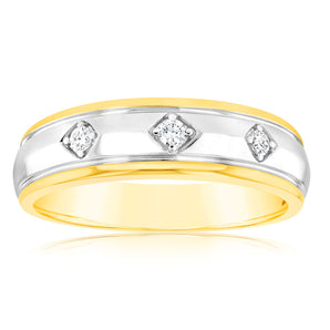 Luminesce Lab Grown 1/10 Carat Diamond Ring in 9ct Yellow Gold