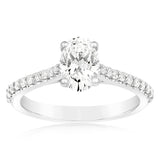Luminesce Lab Grown 18ct White Gold 1.20 Carat TW 1 Carat Certified Diamond Engagement Ring