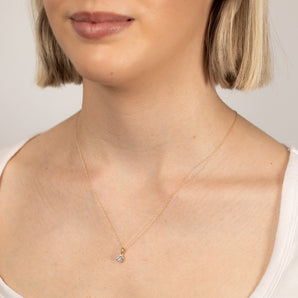 Luminesce Lab Grown 1/2 Carat Diamond Solitaire Pendant on 9ct Yellow Gold on Chain