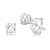 Luminesce Lab Grown 0.30Ct Earring & 0.30Ct Diamond Pendant Set With Adjustable Chain in 9ct White Gold