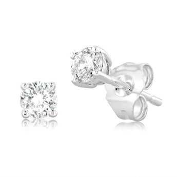 Luminesce Lab Grown 0.30Ct Earring & 0.30Ct Diamond Pendant Set With Adjustable Chain in 9ct White Gold