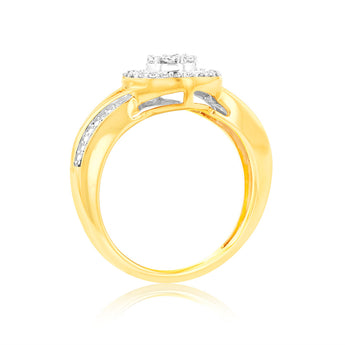 Luminesce Lab Grown 1/4 Carat Diamond Ring in 9ct Yellow Gold