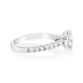 Luminesce Lab Grown 18ct White Gold 2 Carat TW 1.5 Carat Certified Diamond Ring