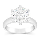 Luminesce Lab Grown 18ct White Gold 3 Carat Certified Diamond Solitaire Ring