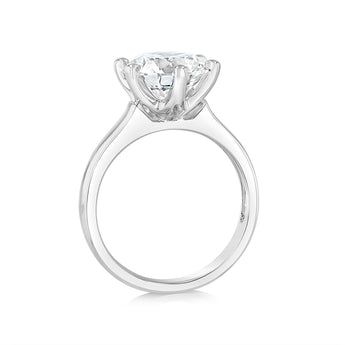 Luminesce Lab Grown 18ct White Gold 3 Carat Certified Diamond Solitaire Ring