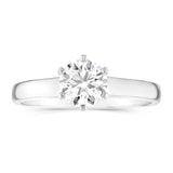 Luminesce Lab Grown 18ct White Gold 1 Carat Certified Diamond Solitaire Ring