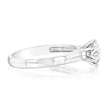 Luminesce Lab Grown 18ct White Gold 1 Carat Certified Diamond Solitaire Ring