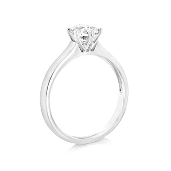Luminesce Lab Grown 18ct White Gold 1 Carat Certified Diamond Solitaire Ring