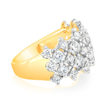 Luminesce Lab Grown 2 Carat Diamond Ring in  9ct Yellow Gold
