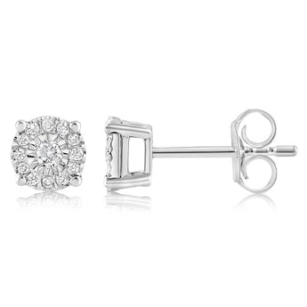 Luminesce Lab Grown 1/6 Carat Diamond Stud Earrings in Sterling Silver
