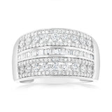 Luminesce Lab Grown 1 Carat Diamond Cluster Ring in Sterling Silver