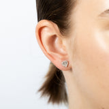 Luminesce Lab Grown 9ct Yellow Gold 1/4 Carat Diamond Heart Stud Earrings