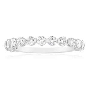 Luminesce Lab Grown 9ct White Gold 1 Carat Diamond Eternity Ring