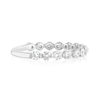Luminesce Lab Grown 9ct White Gold 1 Carat Diamond Eternity Ring