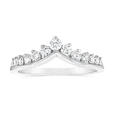 Luminesce Lab Grown 9ct White Gold 1/2 Carat Diamond Ring with 13 Brilliant Cut Diamonds