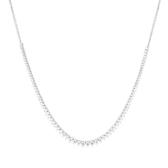 Luminesce Lab Grown 10ct White Gold Tennis Necklace in 3Carat Diamond