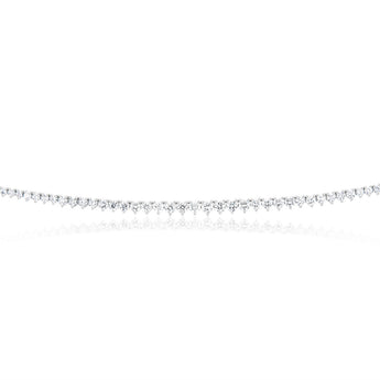 Luminesce Lab Grown 10ct White Gold Tennis Necklace in 3Carat Diamond