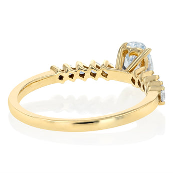 Luminesce Lab Grown 1 Carat Diamond Solitaire Fancy Ring in 9ct Yellow Gold