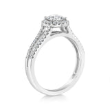 Luminesce Lab Grown 14ct White Gold 1 Carat Diamond Split Shank Ring