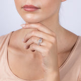 Luminesce Lab Grown 14ct White Gold 1 Carat Diamond Split Shank Ring