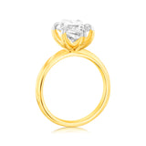 Luminesce Lab Grown 4 Carats Certified Marquise Diamond Engagement Ring in 18ct Yellow Gold