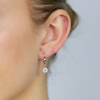 Luminesce Lab Grown Sterling Silver 1.20 Carat Diamond Earrings