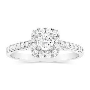 Luminesce Lab Grown 9ct White Gold 0.60 Carat Diamond Ring