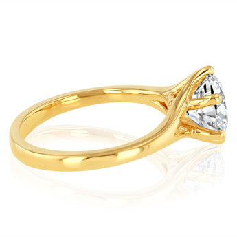 Luminesce Lab Grown 18ct Yellow Gold 2 Carat Diamond Ring