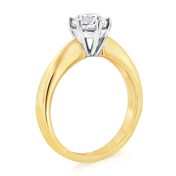 Luminesce Lab Grown 18ct Yellow Gold 1 Carat Diamond Ring